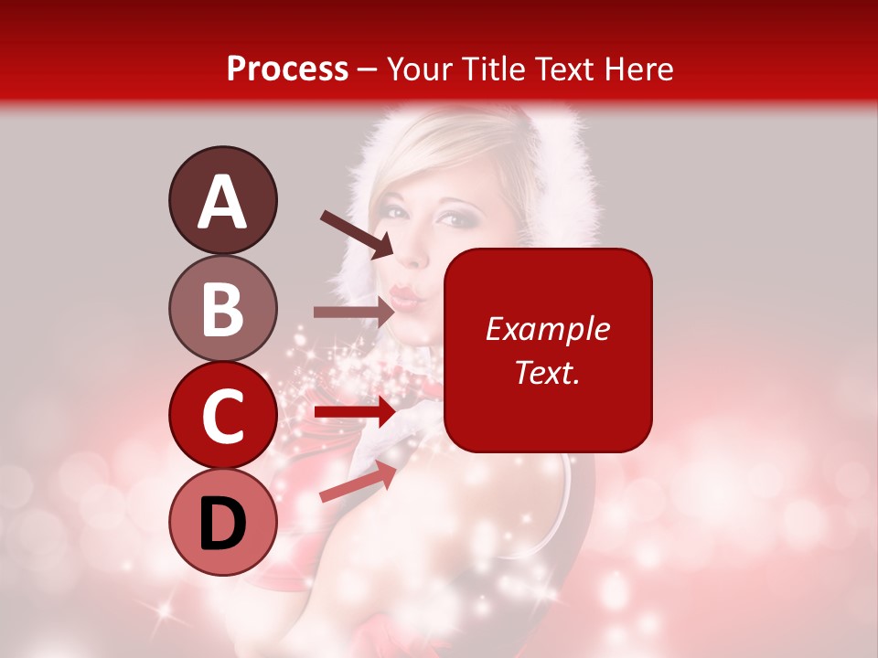 Attraktiv Blond Weihnachten PowerPoint Template