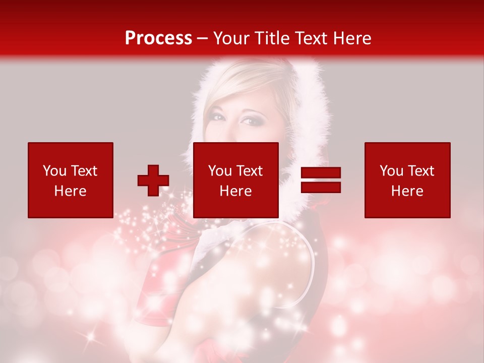 Attraktiv Blond Weihnachten PowerPoint Template