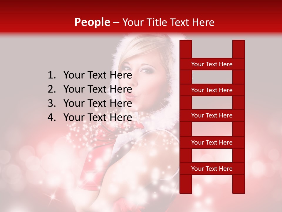 Attraktiv Blond Weihnachten PowerPoint Template