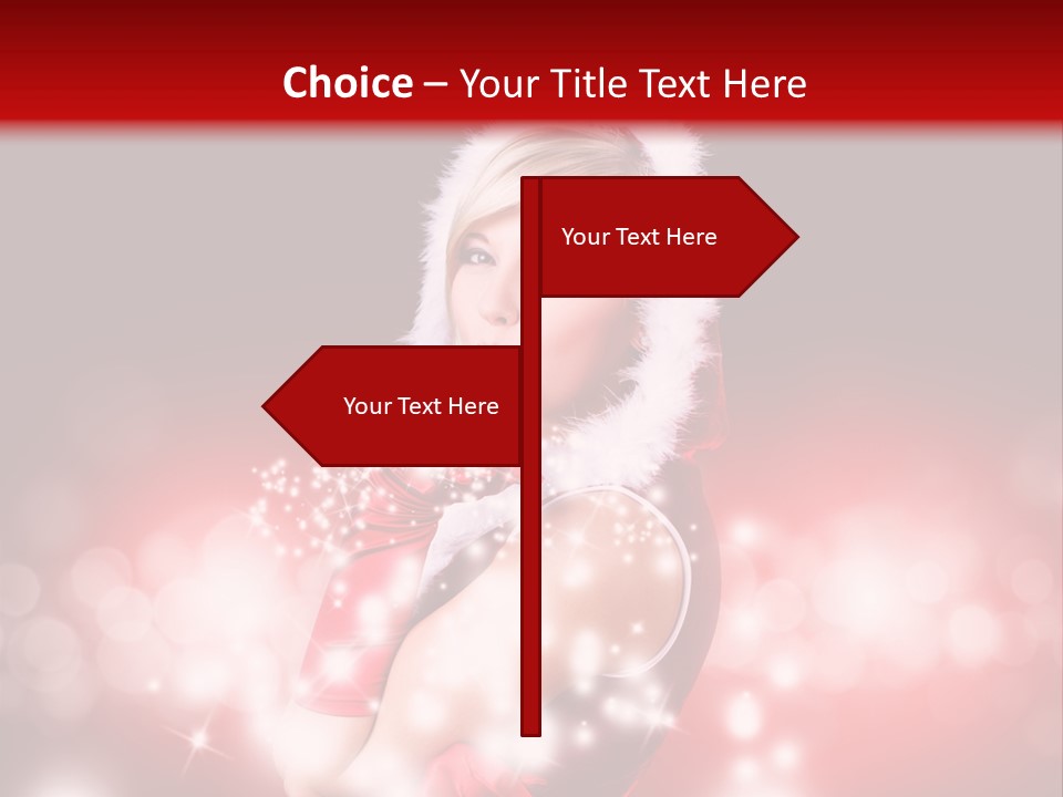 Attraktiv Blond Weihnachten PowerPoint Template