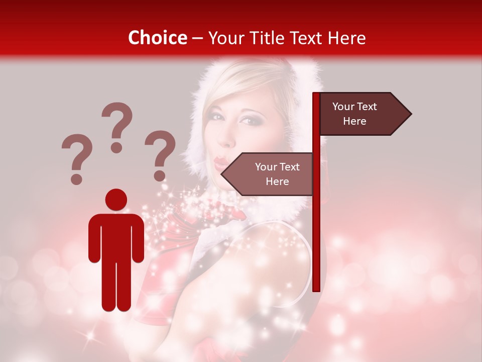 Attraktiv Blond Weihnachten PowerPoint Template