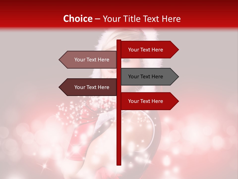 Attraktiv Blond Weihnachten PowerPoint Template