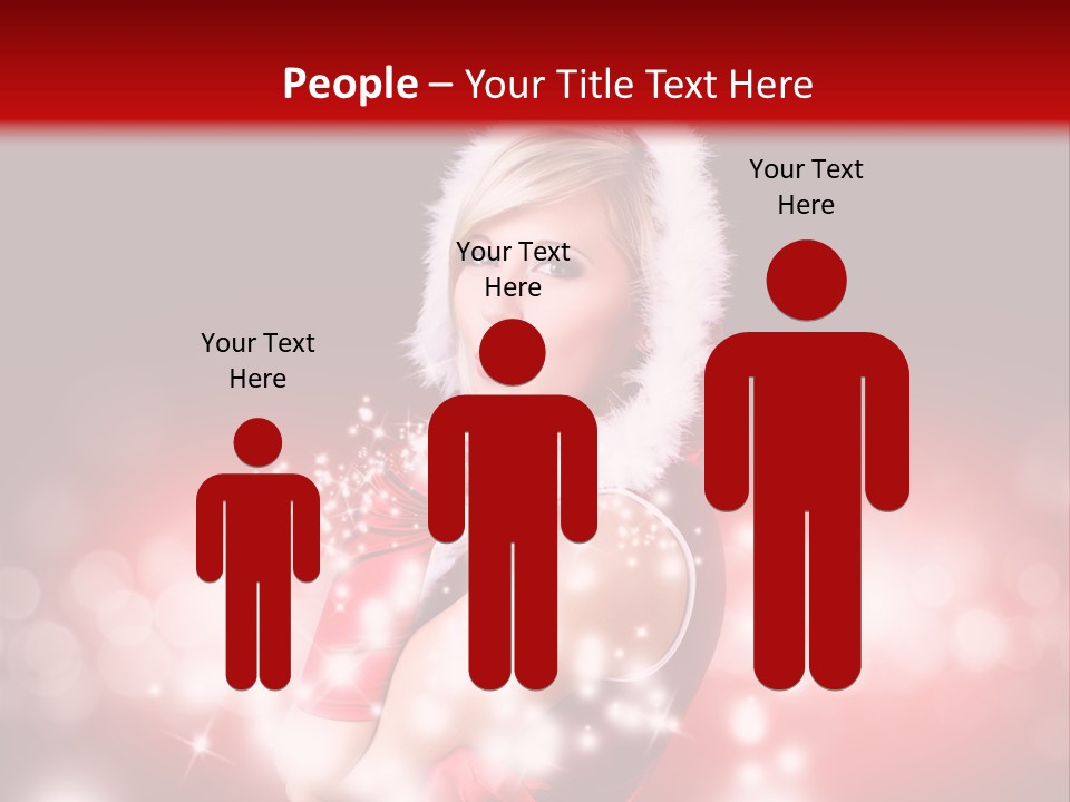 Attraktiv Blond Weihnachten PowerPoint Template