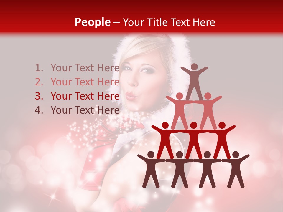 Attraktiv Blond Weihnachten PowerPoint Template