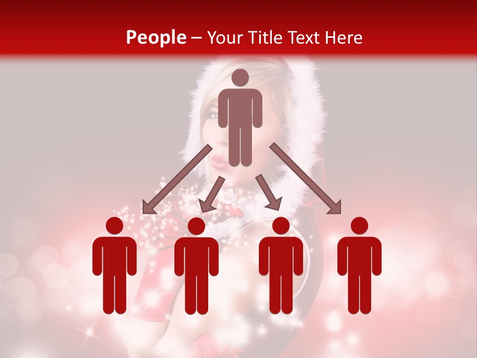 Attraktiv Blond Weihnachten PowerPoint Template