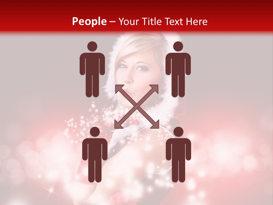 Attraktiv Blond Weihnachten PowerPoint Template