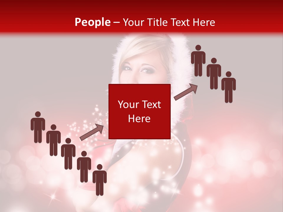 Attraktiv Blond Weihnachten PowerPoint Template