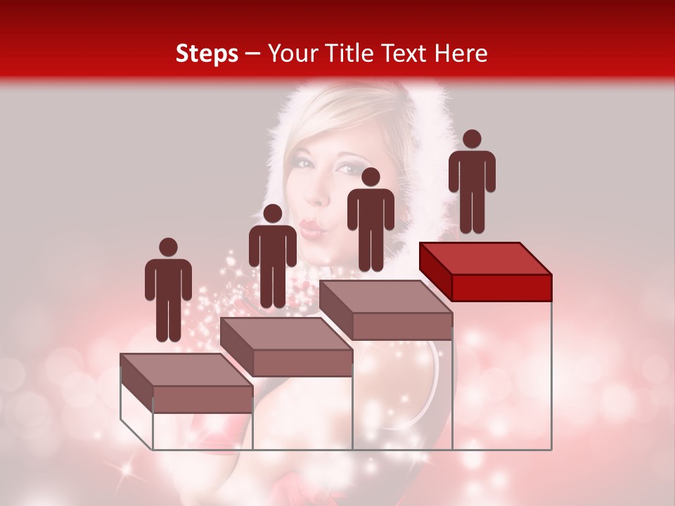 Attraktiv Blond Weihnachten PowerPoint Template