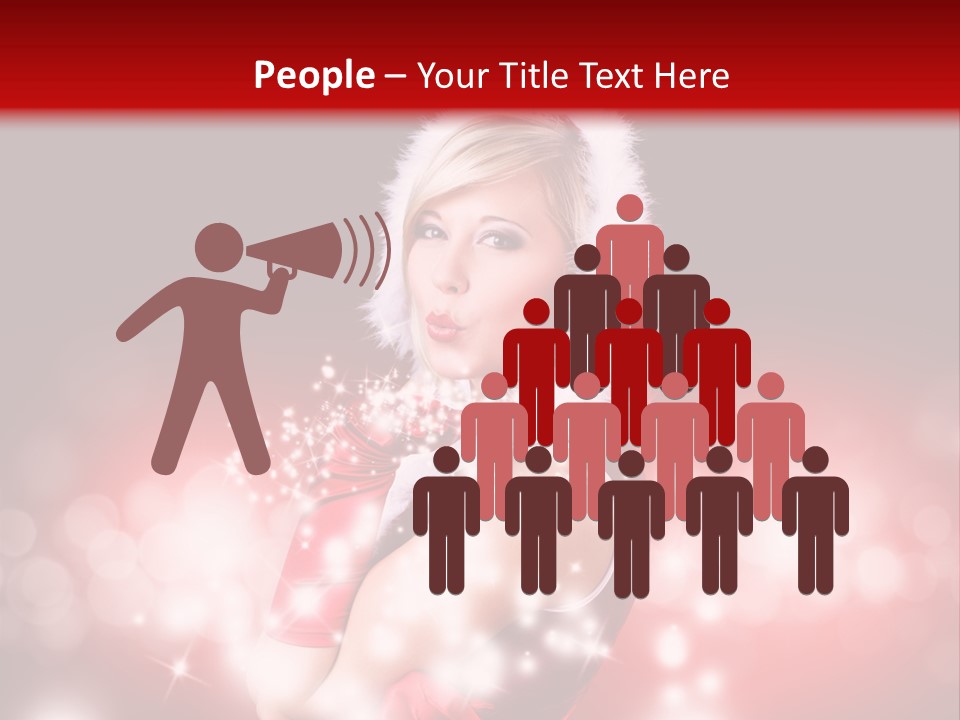 Attraktiv Blond Weihnachten PowerPoint Template