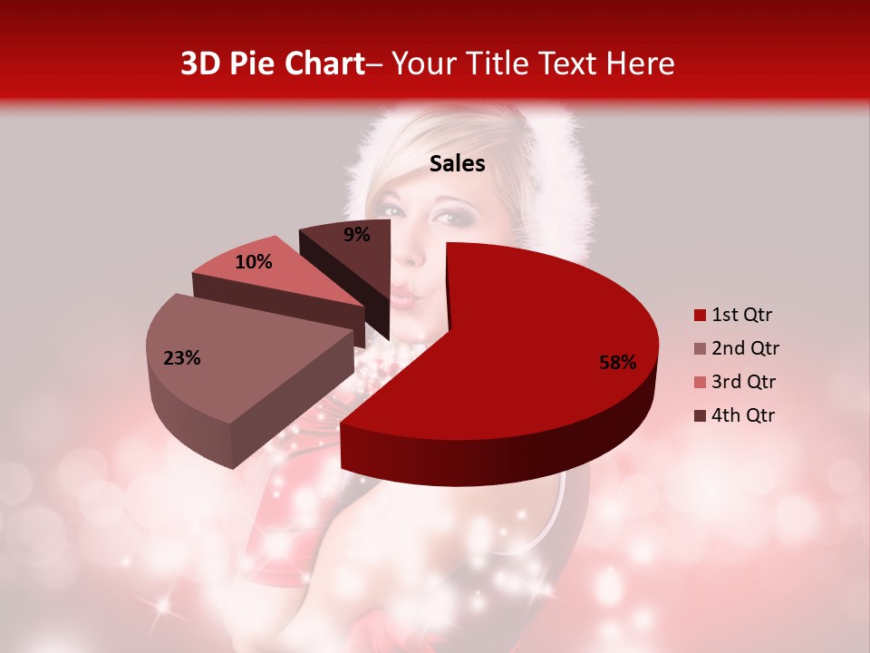 Attraktiv Blond Weihnachten PowerPoint Template