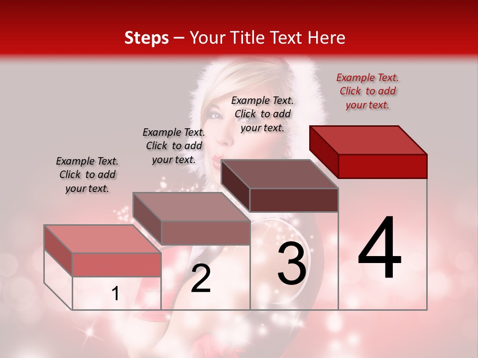 Attraktiv Blond Weihnachten PowerPoint Template