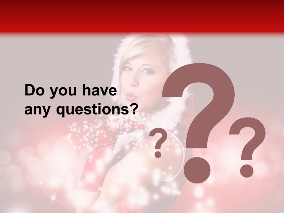 Attraktiv Blond Weihnachten PowerPoint Template