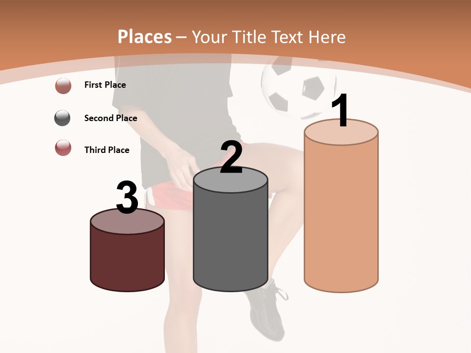 Caucasian Athlete Happy PowerPoint Template