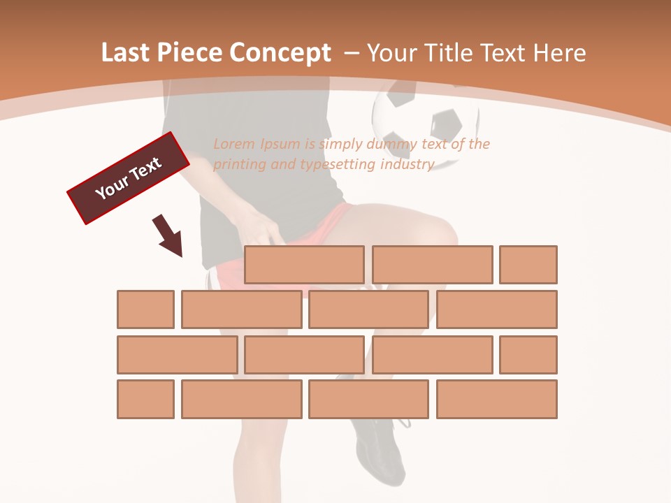 Caucasian Athlete Happy PowerPoint Template