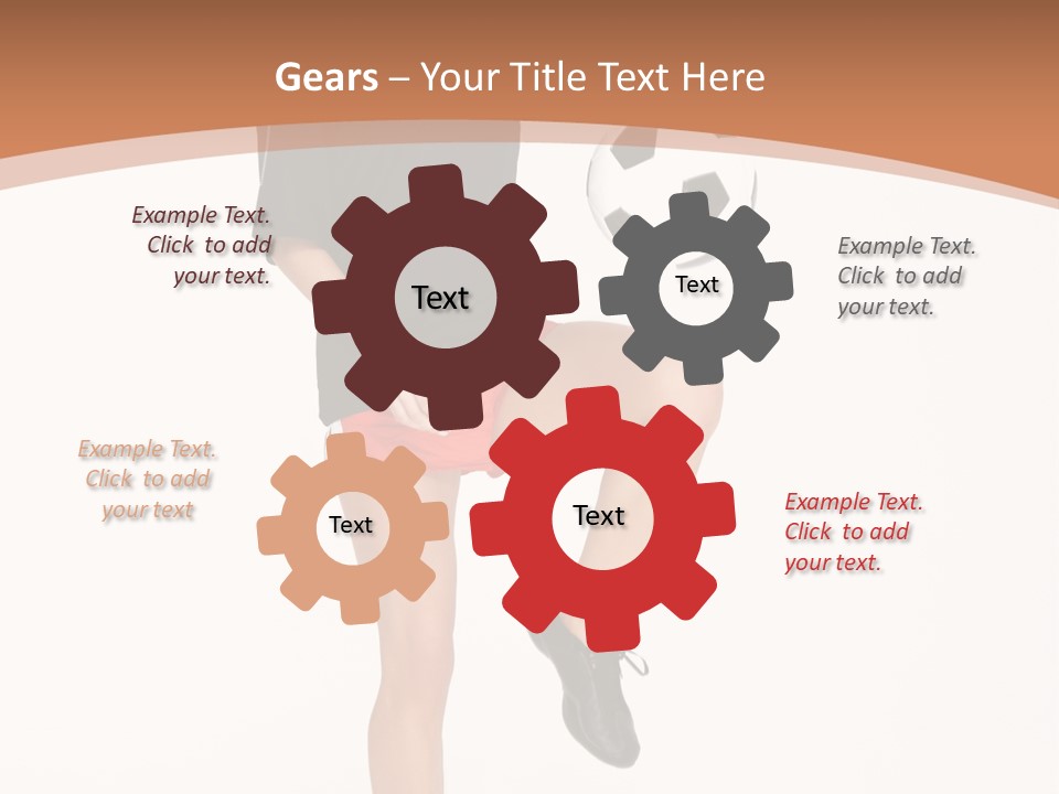 Caucasian Athlete Happy PowerPoint Template