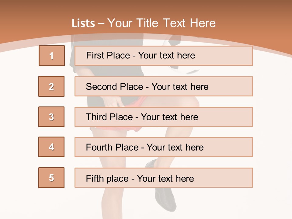 Caucasian Athlete Happy PowerPoint Template