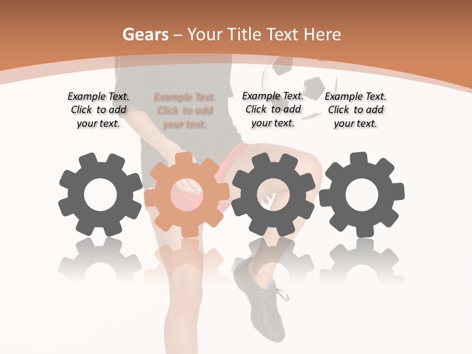 Caucasian Athlete Happy PowerPoint Template