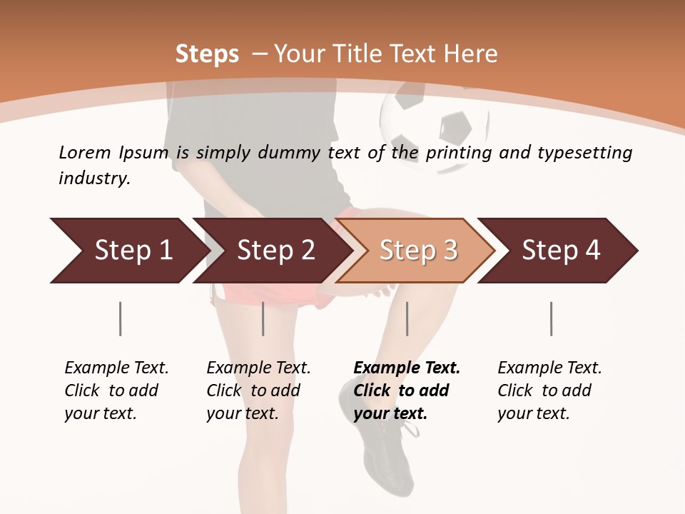 Caucasian Athlete Happy PowerPoint Template