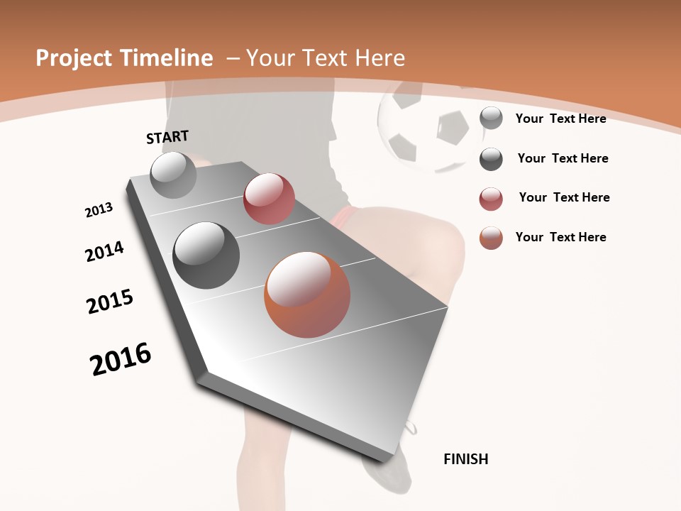 Caucasian Athlete Happy PowerPoint Template