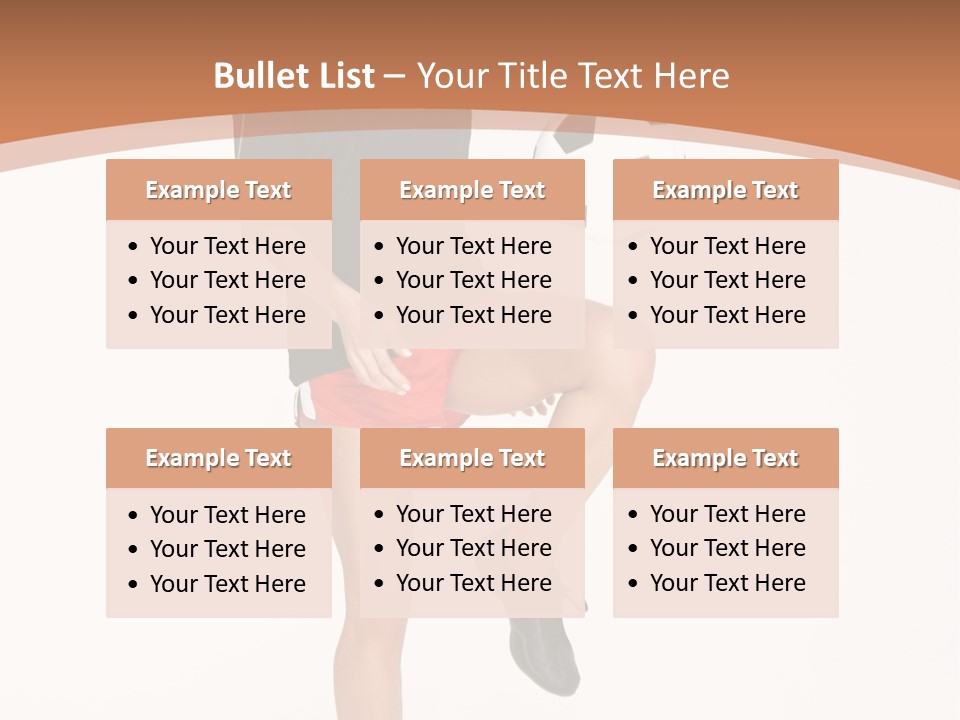 Caucasian Athlete Happy PowerPoint Template