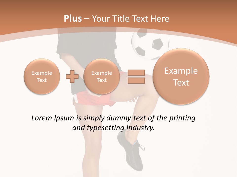 Caucasian Athlete Happy PowerPoint Template