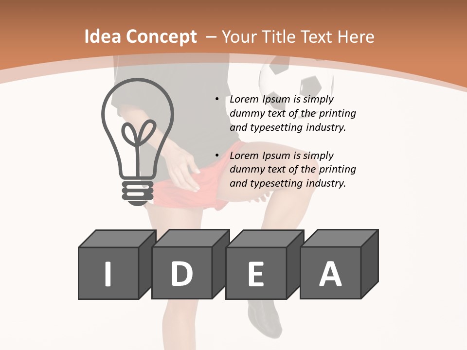 Caucasian Athlete Happy PowerPoint Template