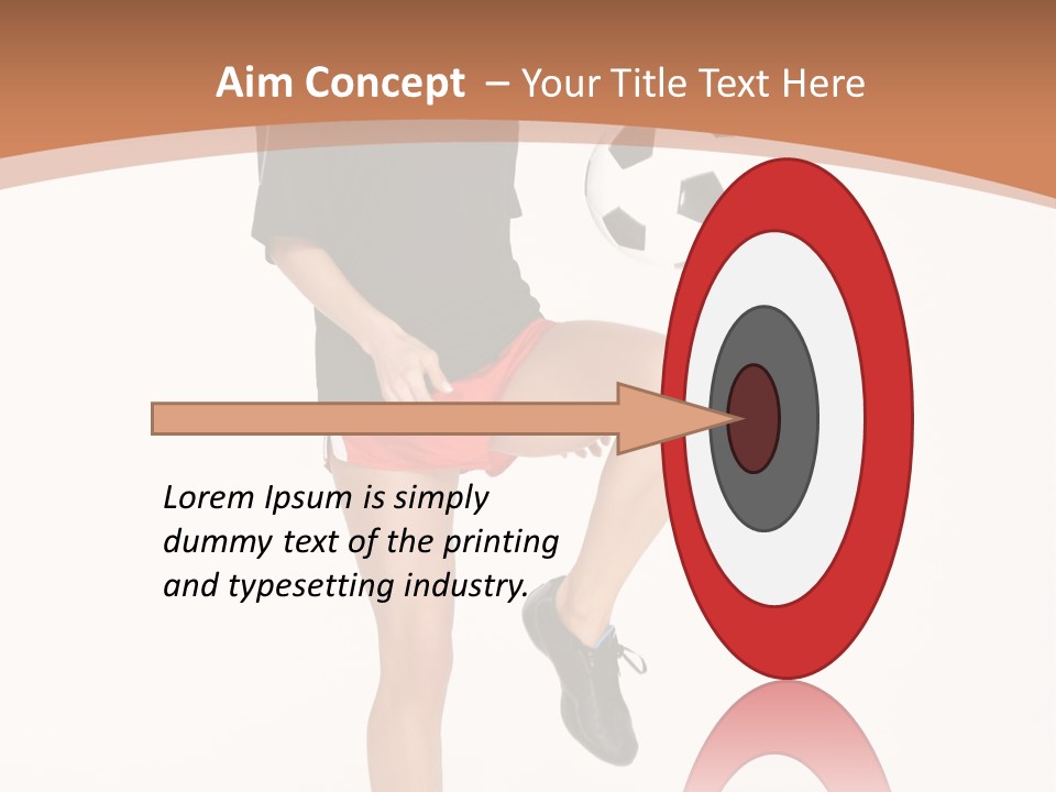 Caucasian Athlete Happy PowerPoint Template