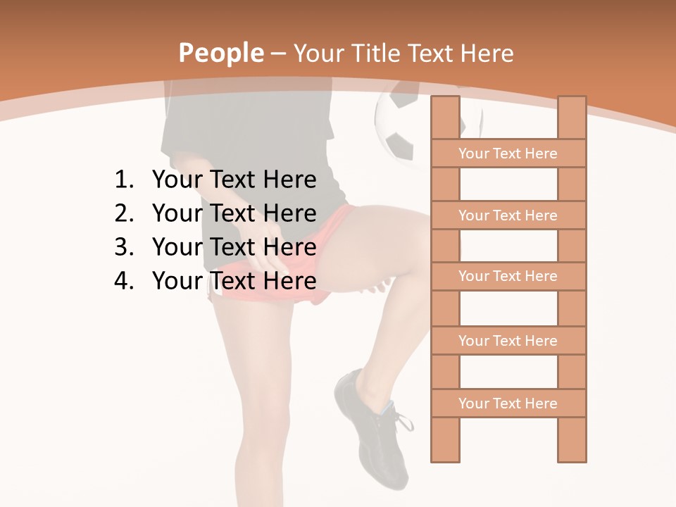 Caucasian Athlete Happy PowerPoint Template