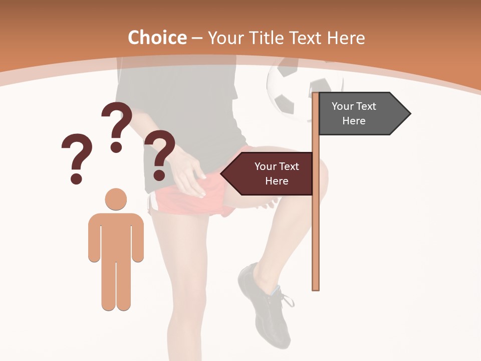 Caucasian Athlete Happy PowerPoint Template