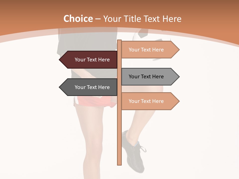 Caucasian Athlete Happy PowerPoint Template
