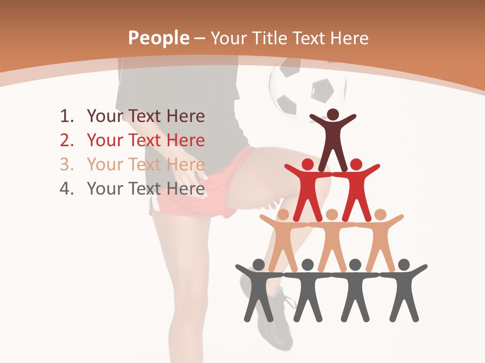 Caucasian Athlete Happy PowerPoint Template