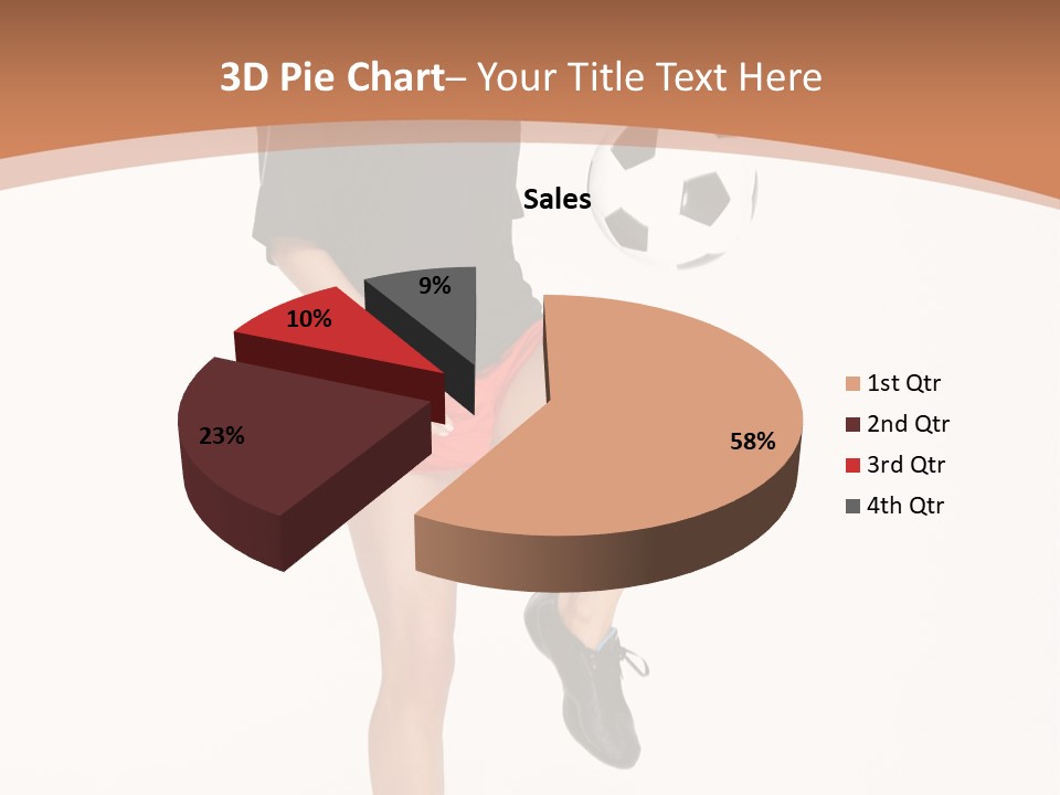 Caucasian Athlete Happy PowerPoint Template