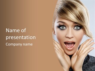 Facial Beautiful Girl PowerPoint Template