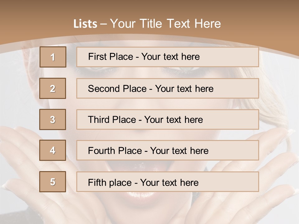 Facial Beautiful Girl PowerPoint Template