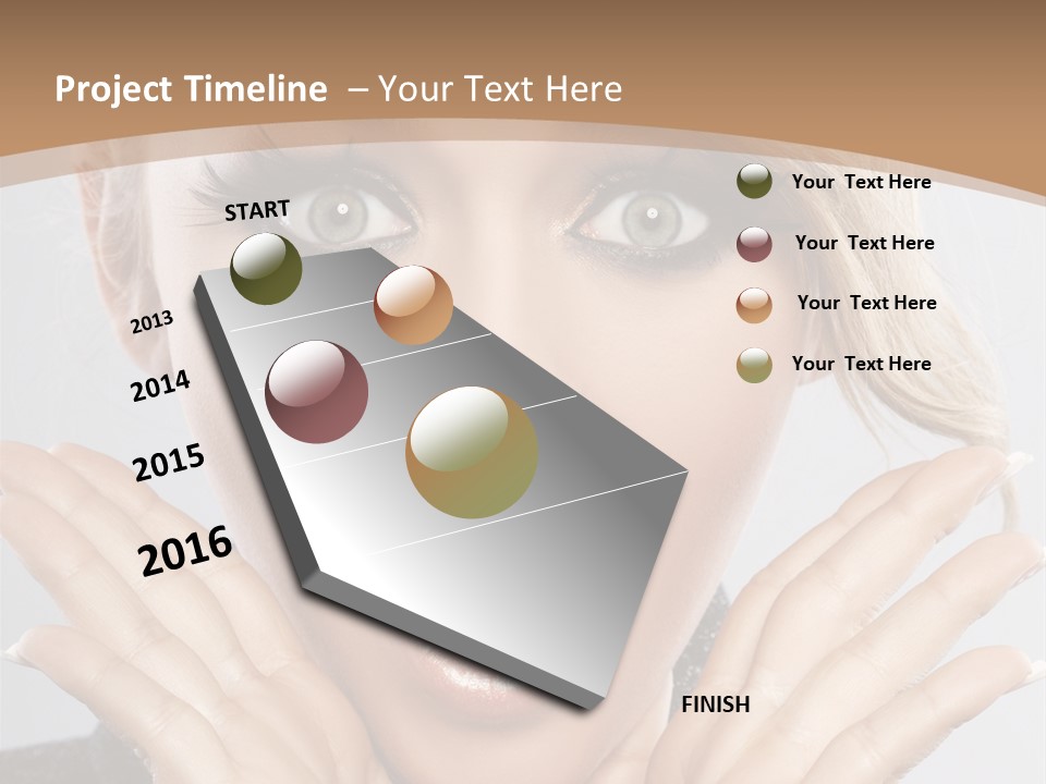 Facial Beautiful Girl PowerPoint Template