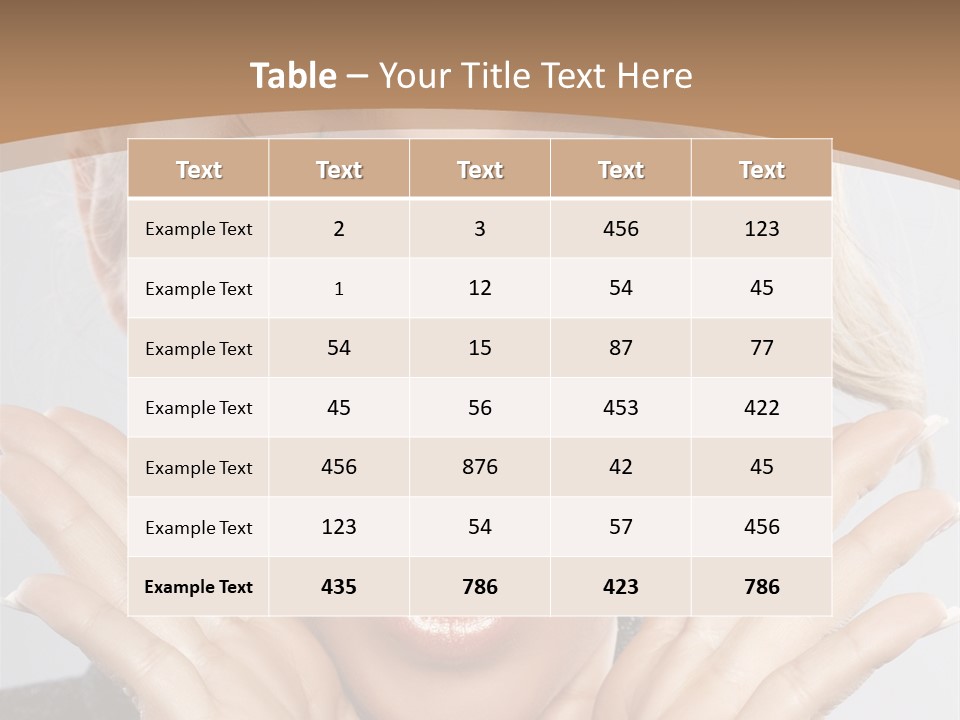 Facial Beautiful Girl PowerPoint Template