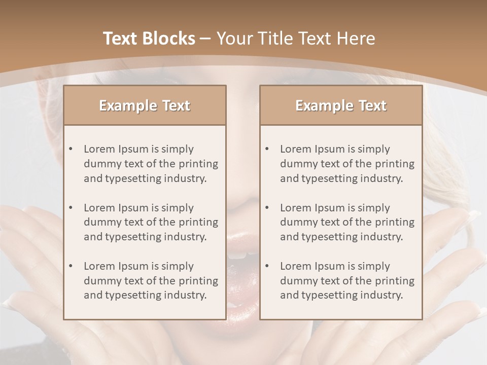 Facial Beautiful Girl PowerPoint Template