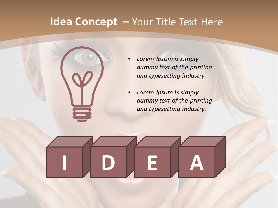 Facial Beautiful Girl PowerPoint Template