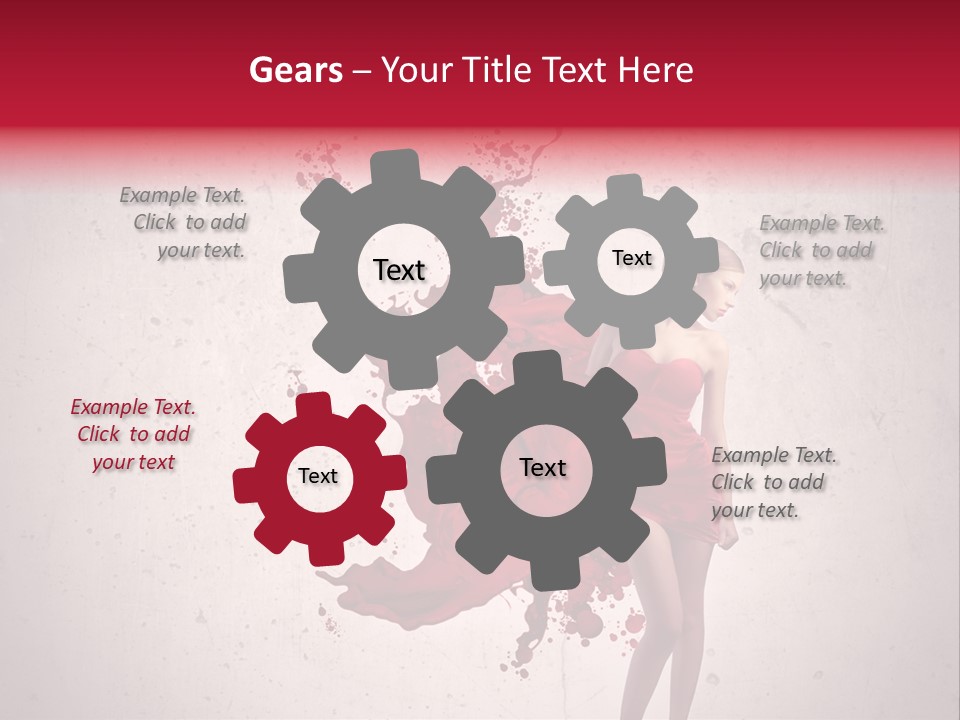 Blood Dress Red PowerPoint Template