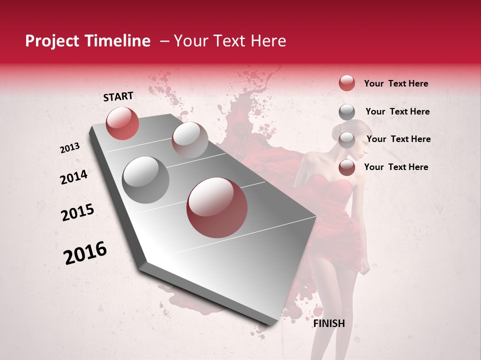 Blood Dress Red PowerPoint Template
