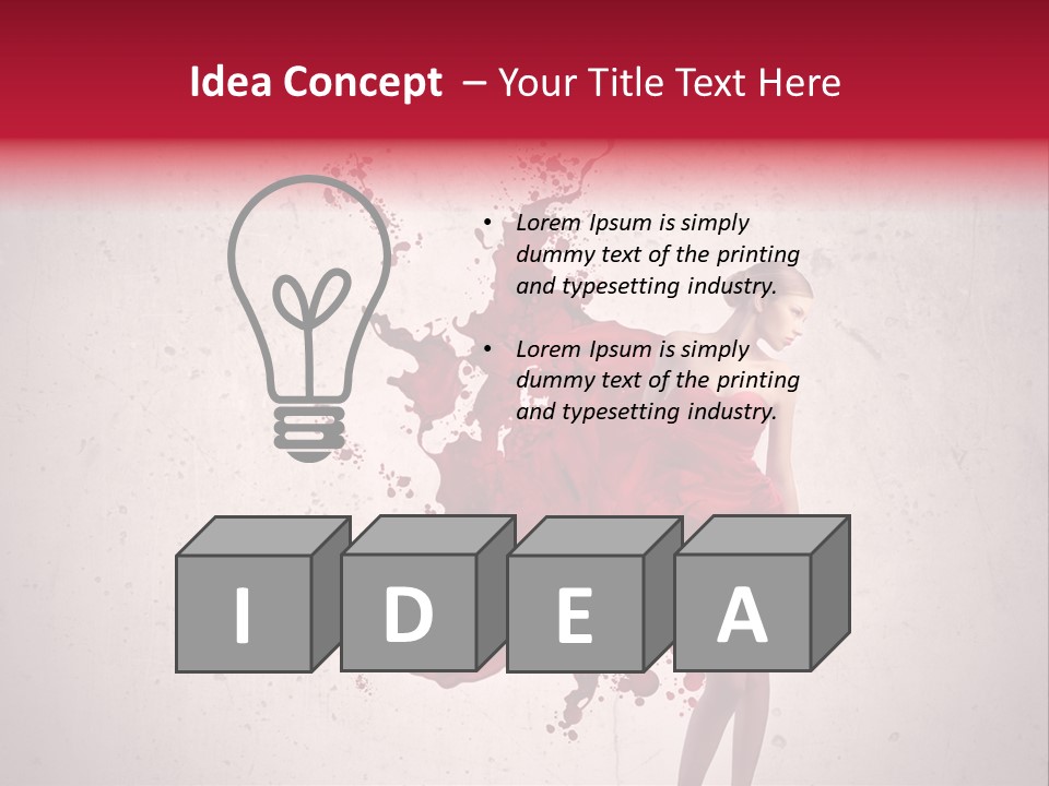 Blood Dress Red PowerPoint Template