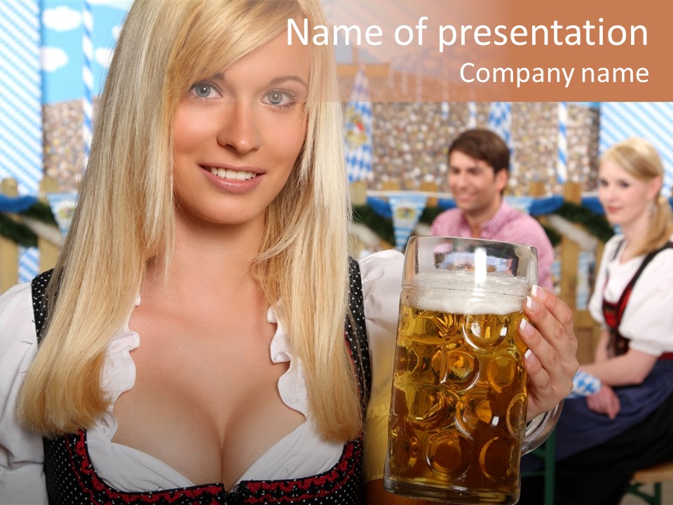 Wiesn Wei Mann PowerPoint Template