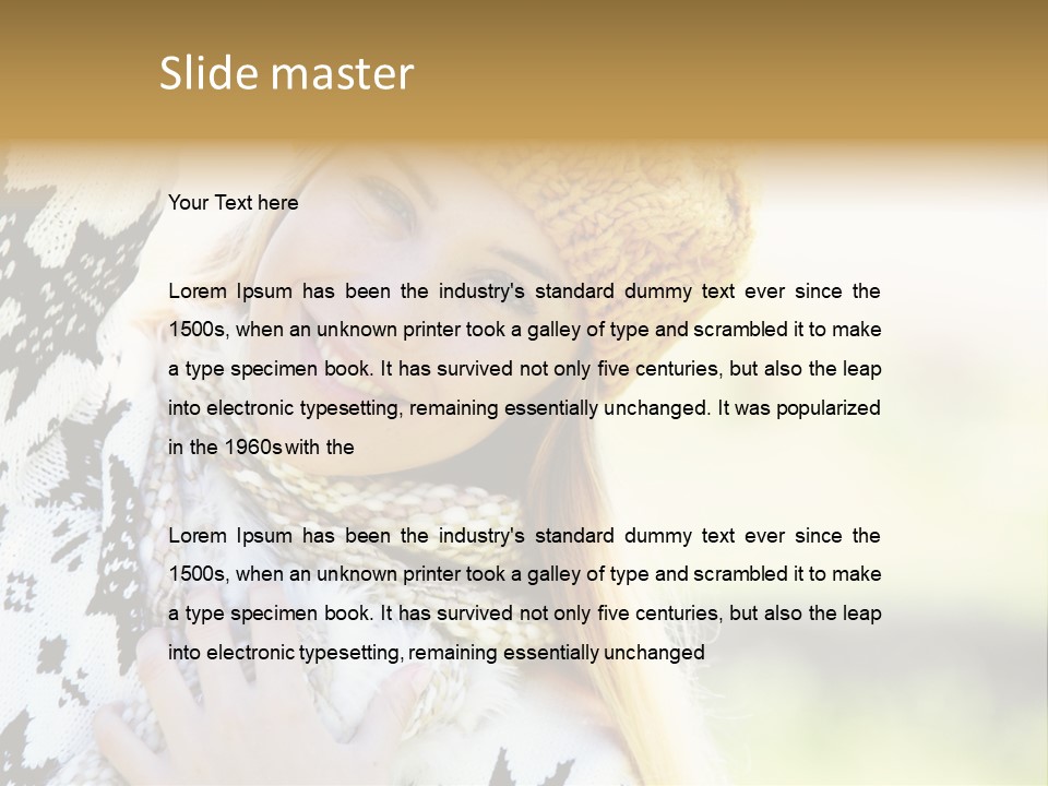 Portrait Beauty Cute PowerPoint Template