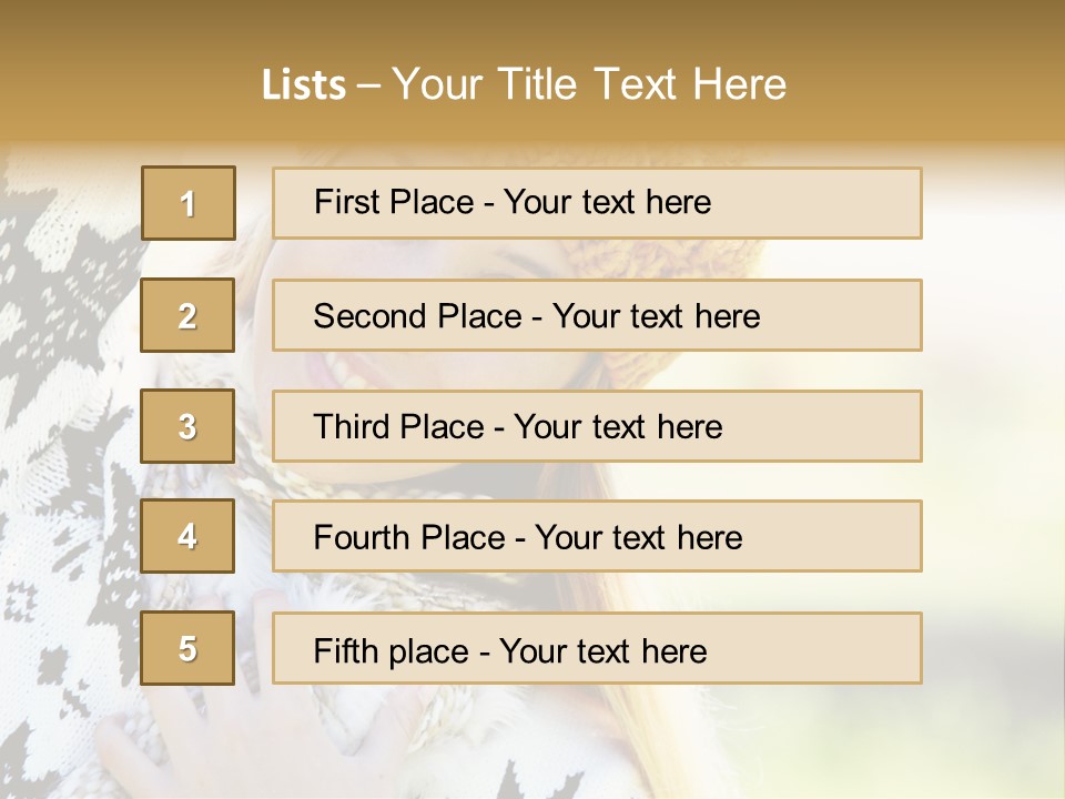Portrait Beauty Cute PowerPoint Template