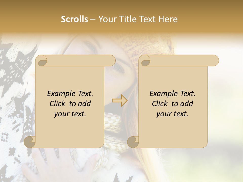 Portrait Beauty Cute PowerPoint Template