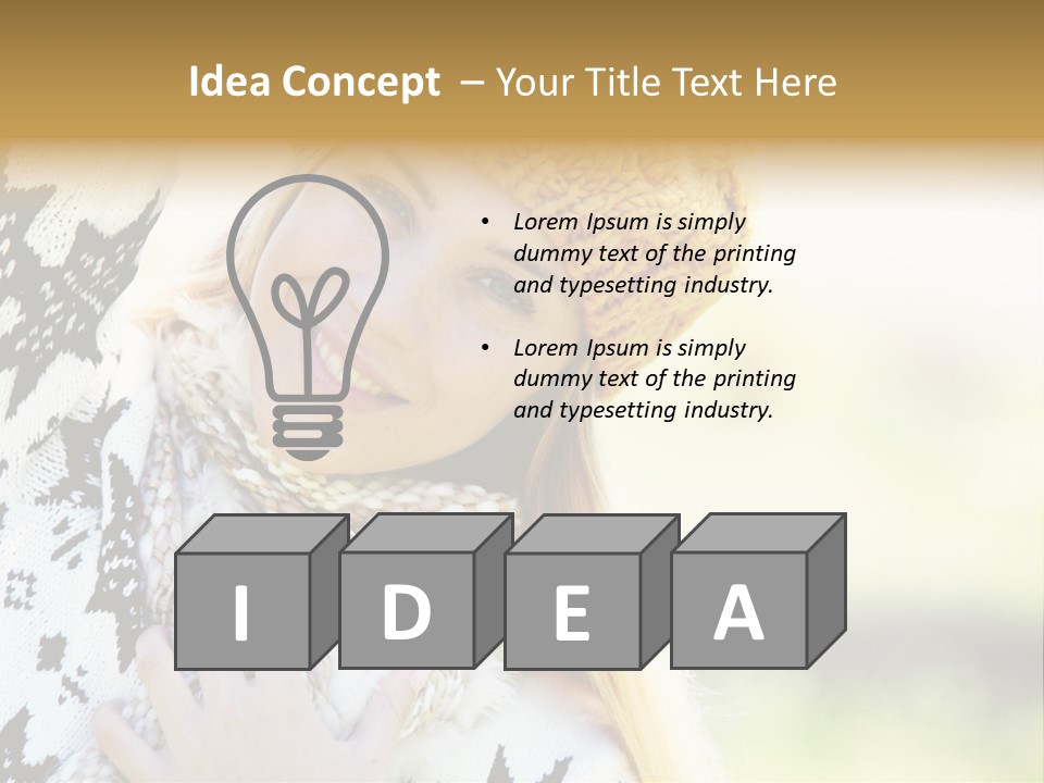 Portrait Beauty Cute PowerPoint Template