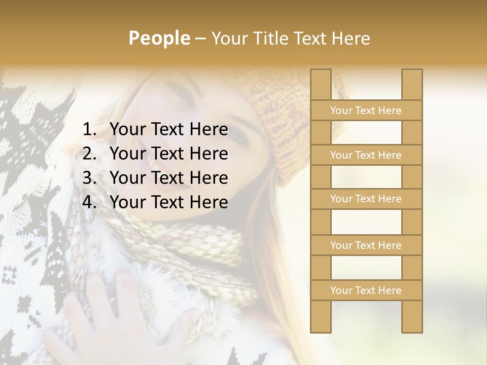 Portrait Beauty Cute PowerPoint Template