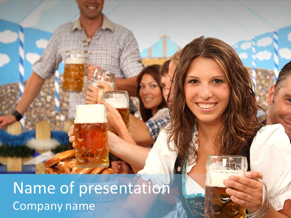 Freude Prosit Jung PowerPoint Template