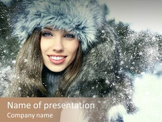 Frost Fashion Blue PowerPoint Template