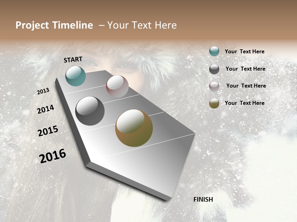 Frost Fashion Blue PowerPoint Template